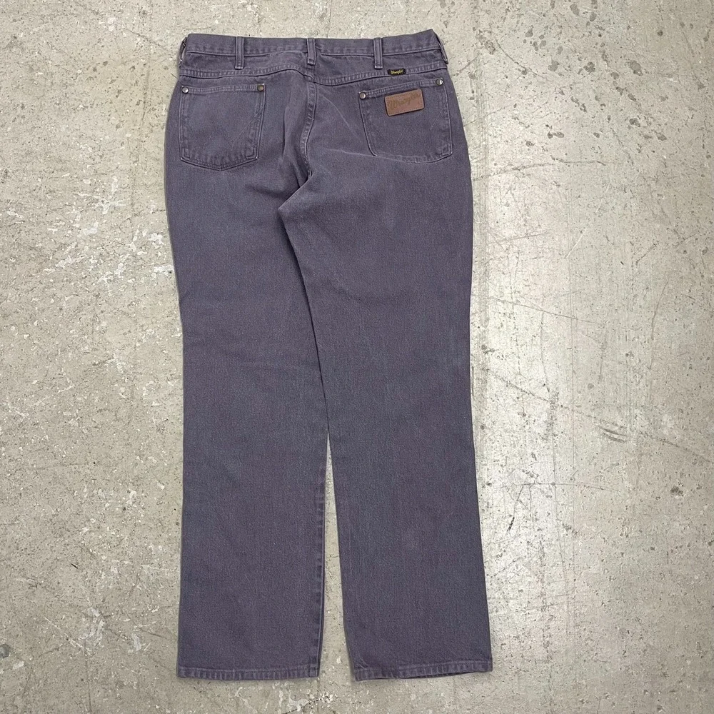 Vintage Wrangler Jean 35x30 Purple Pants 936 Slim Cowboy Western Denim Tag 36x32